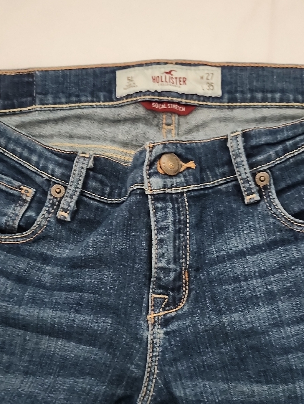 Hollister Women's Dark Blue Skinny Jeans - Picture 3 of 4